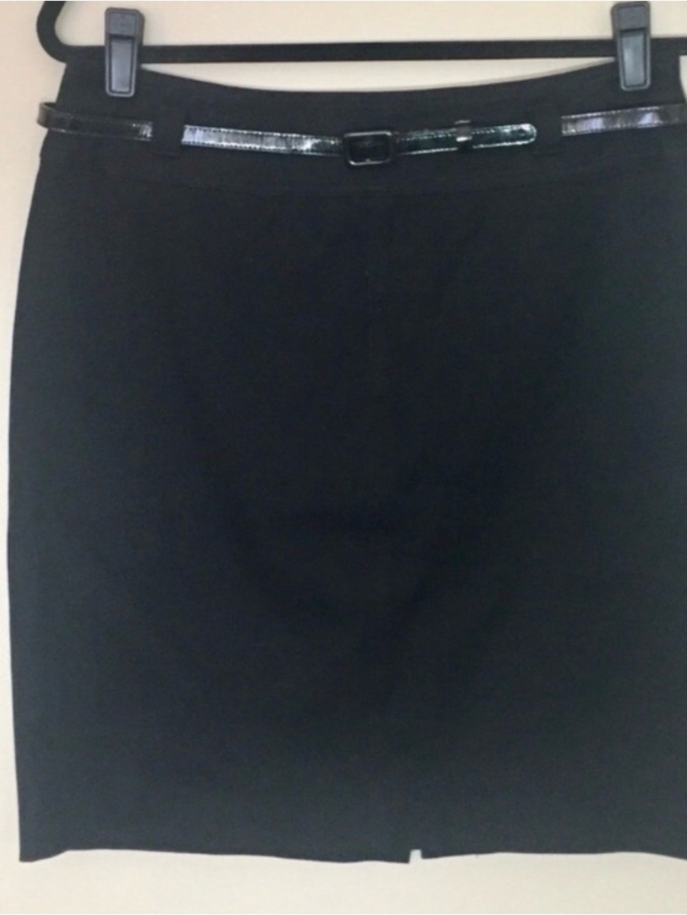 Classic Lauren by Ralph Lauren Black Belted Pencil Skirt